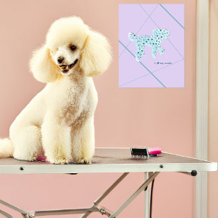 Simple art of poodle‘s silhouette photo print