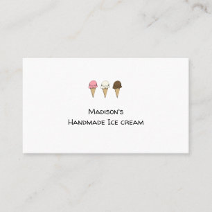 Simple Artisan Ice Cream Maker Customizable Business Card