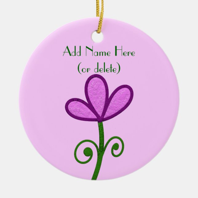 Simple Artistic Flower Ornament (Front)