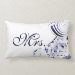 Simple Artistic Navy Blue Seashells Mrs. Pillow<br><div class="desc">Simple Artistic Navy Blue Seashells Wedding Mrs. Pillow,  a set of two. See Mr. here:</div>