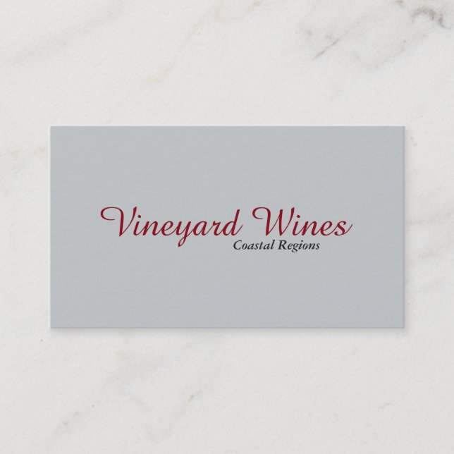 Simple (Ash Grey) Business Card (Front)