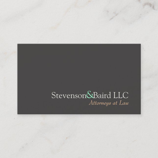 Simple Attorney at Law Business Card (Front)