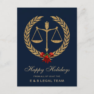 Simple Attorney Christmas Holiday Postcard