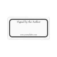 Simple Author Bookplate Signed by Author Website
