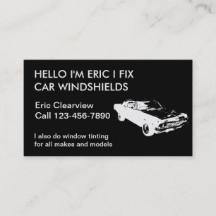 Simple Auto Glass Business Cards