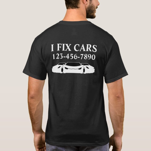 Simple Auto Mechanic Work Uniform Shirts (Back)