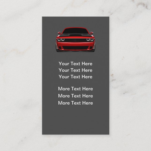 Simple Automotive Business Cards Vertical (Front)