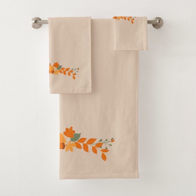 Simple Autumn Foliage  Bath Towel Set (Insitu)
