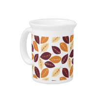 Simple Autumn Leaves Beverage Pitcher