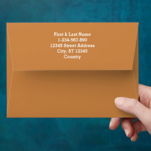 Simple autumn solid color plain pastel copper envelope