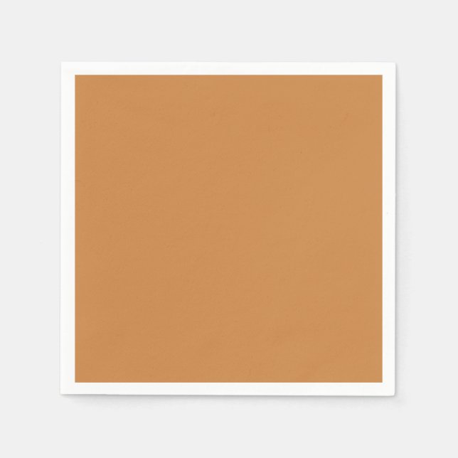 Simple autumn solid colour plain pastel copper napkin (Front)