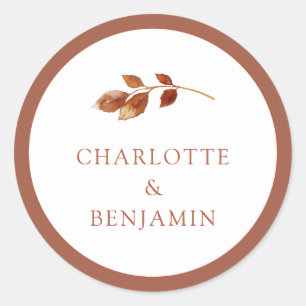 Simple Autumn Wedding Sticker