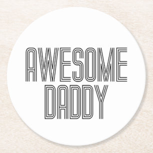 Simple Awesome Daddy Father's Day Coaster