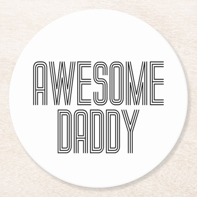 Simple Awesome Daddy Father's Day | Coaster (Front)