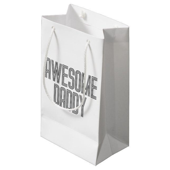 Simple Awesome Daddy Father's Day | Gift Bag (Front Angled)