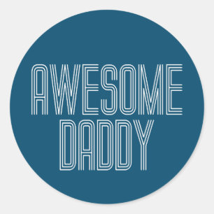 Simple Awesome Daddy Father's Day   Sticker