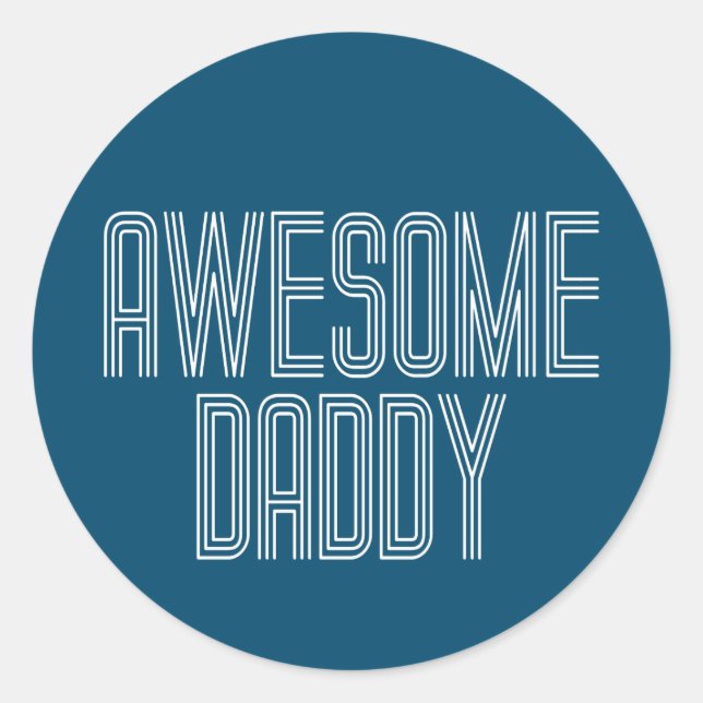 Simple Awesome Daddy Father's Day | Sticker (Front)