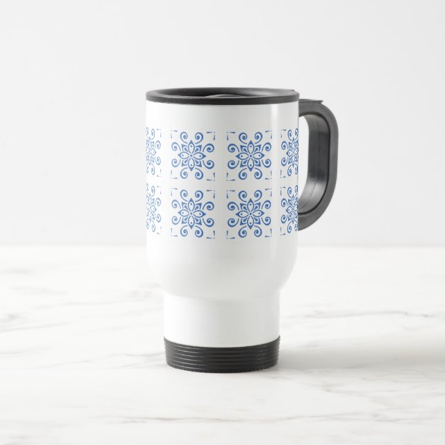 Simple Azulejo  Travel Mug (Front Right)