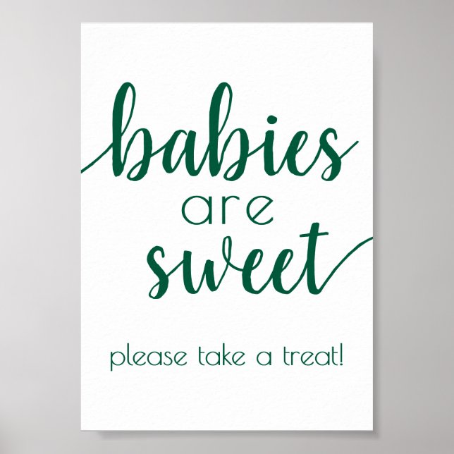 Simple Babies are Sweet | French Blue Shower Sign (Front)
