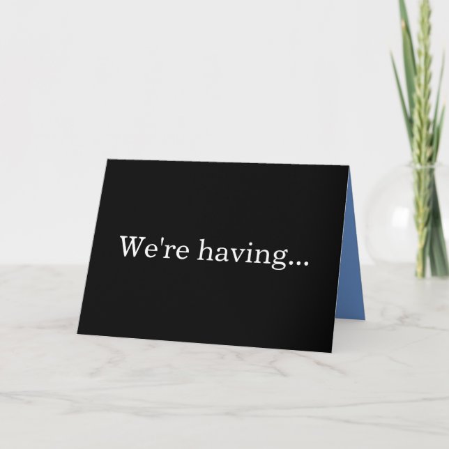 SIMPLE BABY BOY ANNOUNCEMENT GREETING CARD (Front)