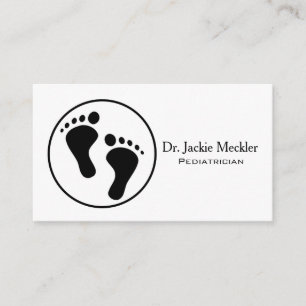 Simple Baby Feet Pediatric Business Card