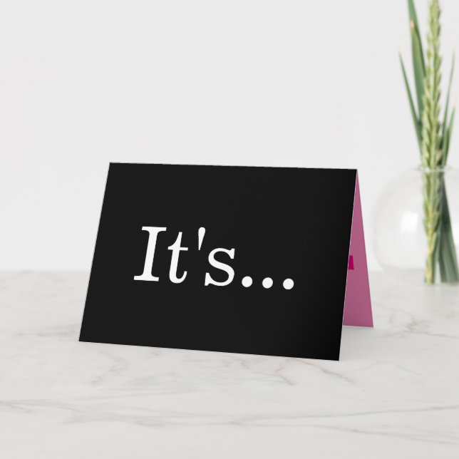 SIMPLE BABY GIRL ANNOUNCEMENT GREETING CARD (Front)