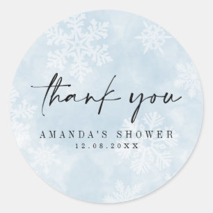 Simple Baby It's Cold Outside Winter Baby Shower Classic Round Sticker