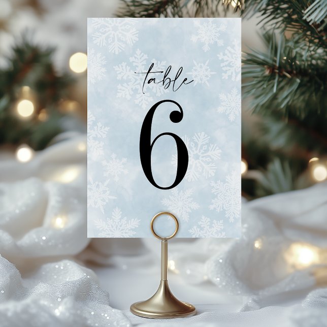 Simple Baby It's Cold Outside Winter Baby Shower Table Number (Creator Uploaded)