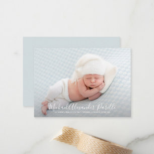 Simple Baby Photo Birth Announcement