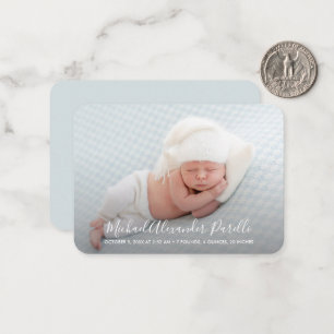 Simple Baby Photo Small Birth Announcement