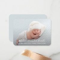 Simple Baby Photo Small Birth Announcement