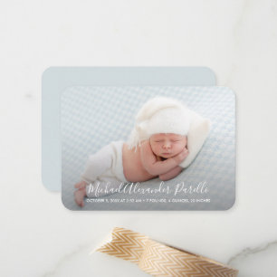 Simple Baby Photo Small Birth Announcement