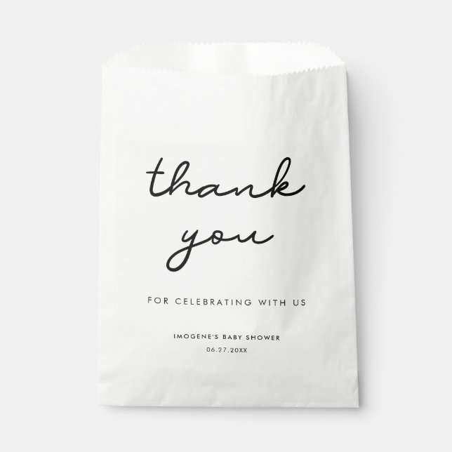 Simple Baby shower Favour Bag (Front)