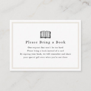 Simple Baby Shower Please Bring a Book Card