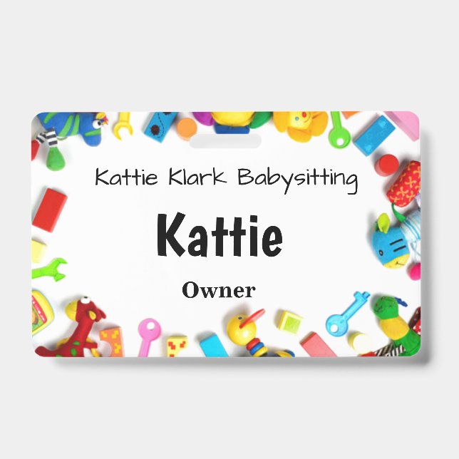 Simple Babysitting Badge (Front)