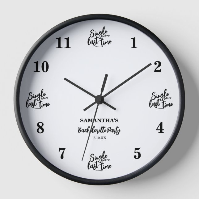 Simple Bachelorette Party Gifts Wall Clock (Front)