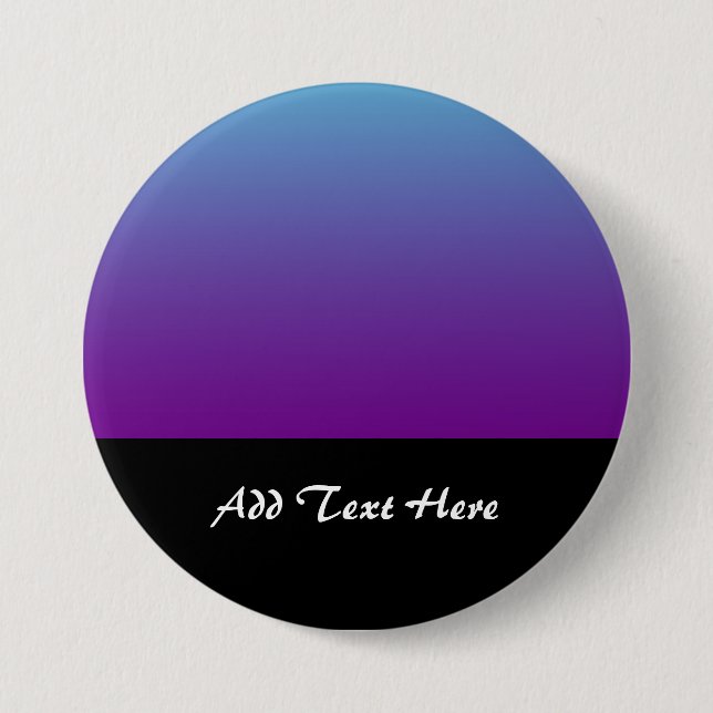 Simple Background Gradient Turquoise Blue Purple 3 Inch Round Button (Front)