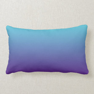 Simple Background Gradient Turquoise Blue Purple Lumbar Pillow