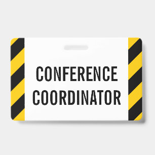 Simple badge "COORDINATEUR DE CONFÉRENCE"