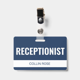 Simple Badge d'identité de l'employé de la récepti