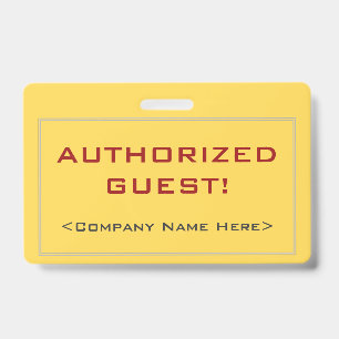 Simple badge "INVITÉ AUTORISÉ !"
