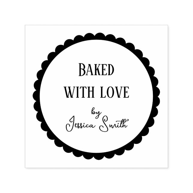 Simple Baked with Love Craft Self-inking Stamp (Design)