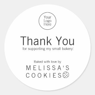 Simple Bakery Brand Ready Baked With Love Sticker