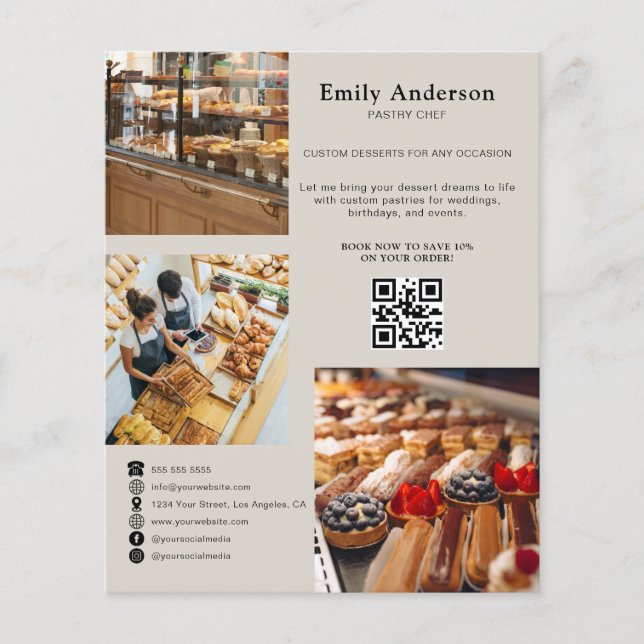 Simple Bakery Flyer | You made my day (Front)