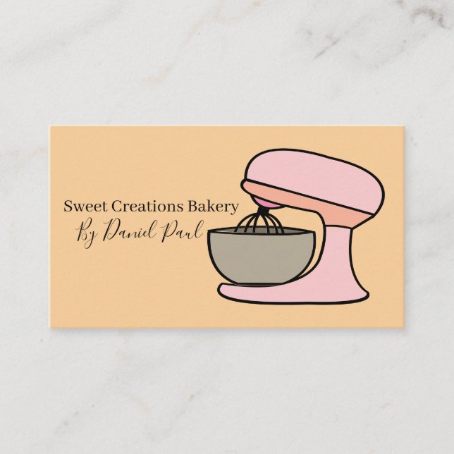 Simple Bakery Pastry Chef Baker Business Card (Front)