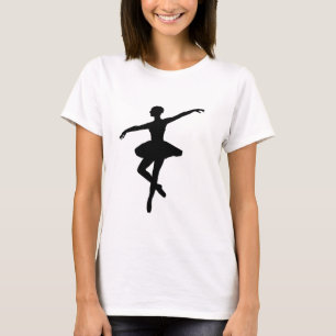 Simple Ballet Black White Ballerina T-Shirt