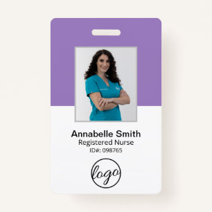 Simple Bar Code Photo Employee Badge