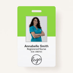 Simple Bar Code Photo Employee Badge