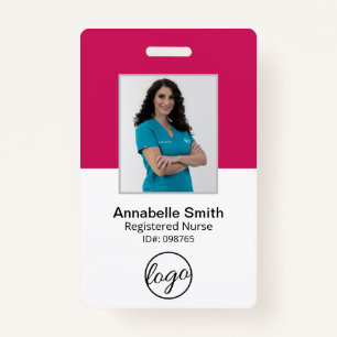 Simple Bar Code Photo Employee Badge