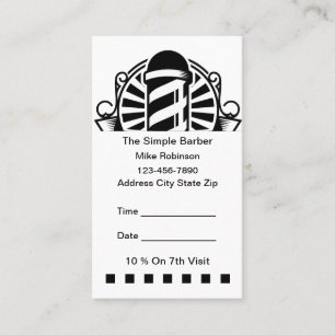 Simple Barbershop Budget Appointment Cards